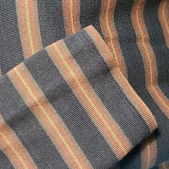 AMERICAN EAGLE OUTFITTERS Moss Green Striped Long Sleeve Crewneck Knit Top - Picture 6 of 11